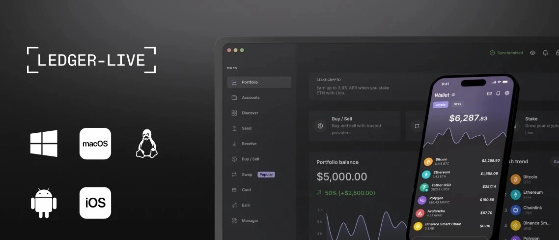 Ledger 冷钱包品牌视觉背景