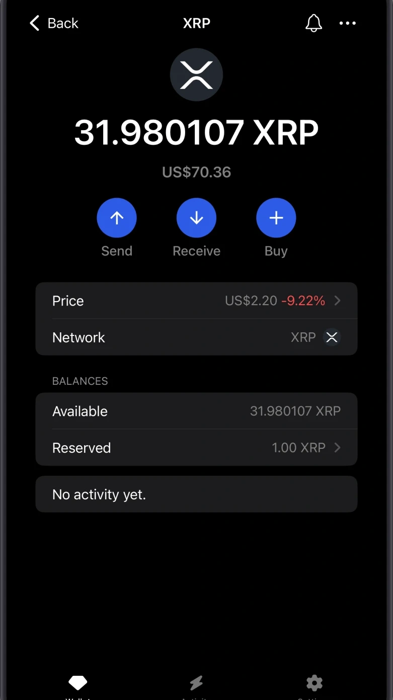 imToken App 界面 — 资产列表
